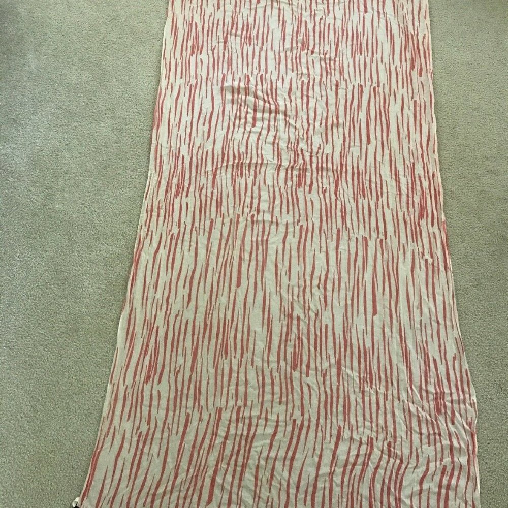 Look Collection pink & white scarf, NWT, 38" x 80"